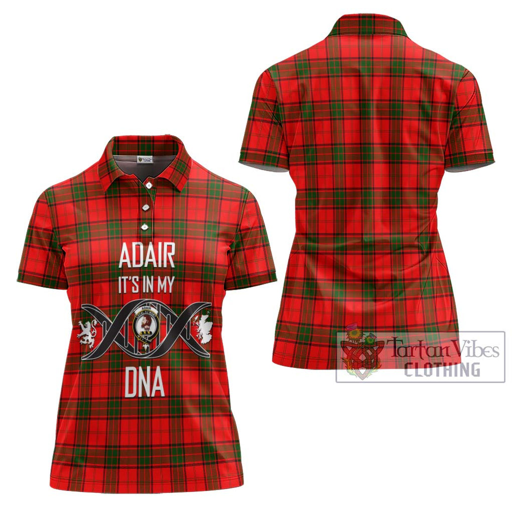 Adair Tartan Women's Polo Shirt with Family Crest DNA In Me Style - Tartanvibesclothing Shop