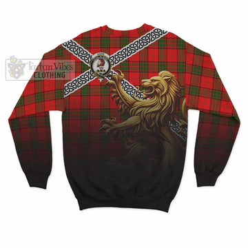 Adair Crest Tartan Sweatshirt with Golden Lion Emblem Celtic Style - Tartan Vibes Clothing