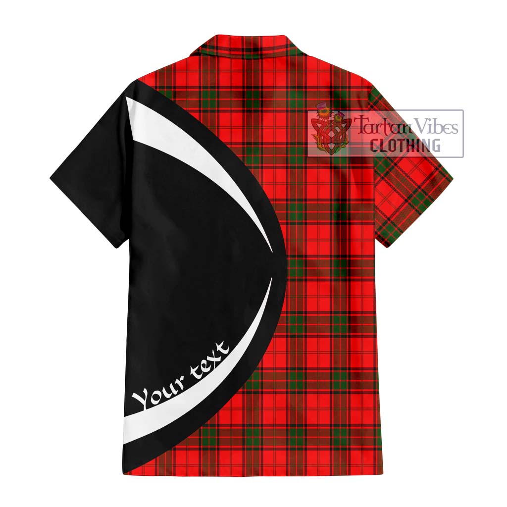 Tartan Vibes Clothing Adair Tartan Short Sleeve Button Up with Family Crest Circle Style