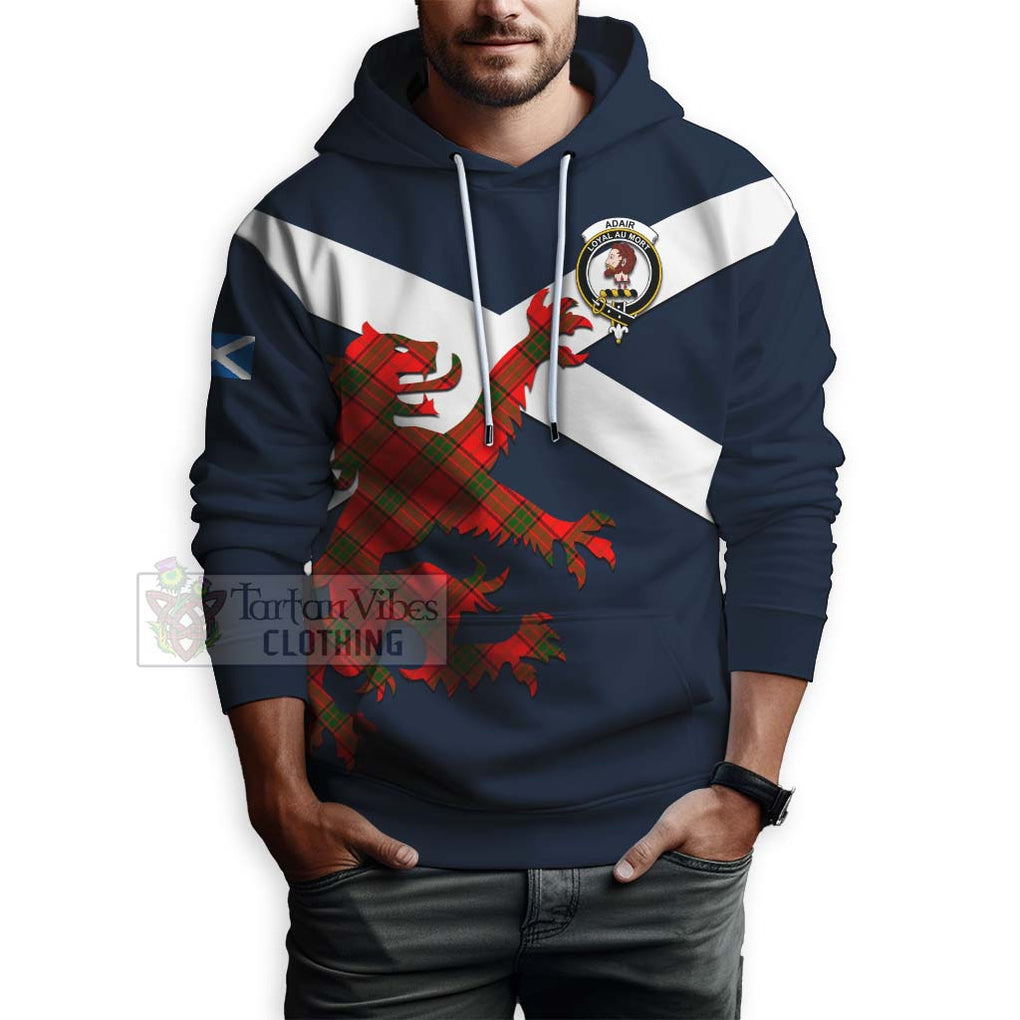 Tartan Vibes Clothing Adair Tartan Lion Rampant Hoodie – Proudly Display Your Heritage with Alba Gu Brath and Clan Name