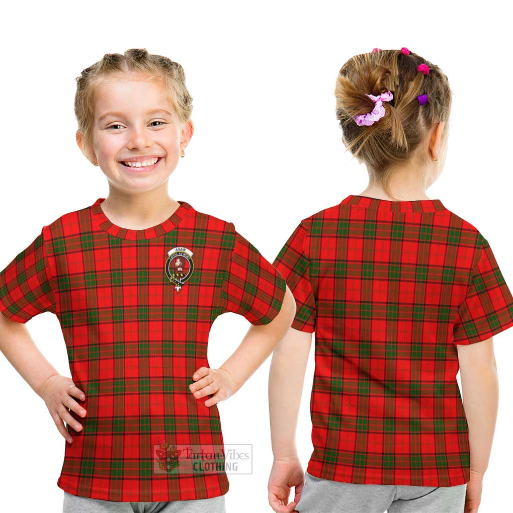 Adair Tartan Kid T-Shirt with Family Crest - Tartanvibesclothing Shop