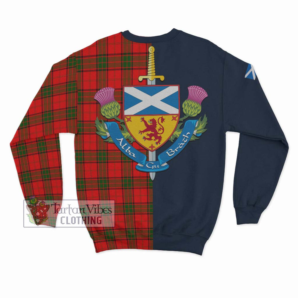 Tartan Vibes Clothing Adair Tartan Sweatshirt with Scottish Lion Royal Arm Half Style