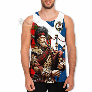 Adair Tartan Men's Tank Top with Family Crest Scottish Bagpiper Vibes - Tartan Vibes Clothing