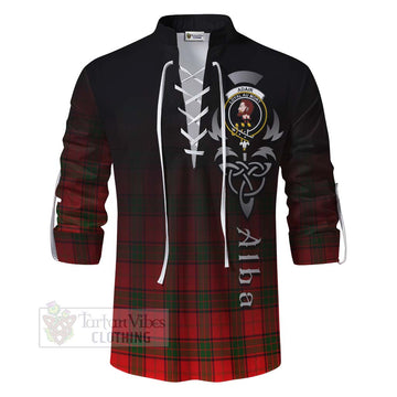 Adair Tartan Ghillie Kilt Shirt Featuring Alba Gu Brath Family Crest Celtic Inspired