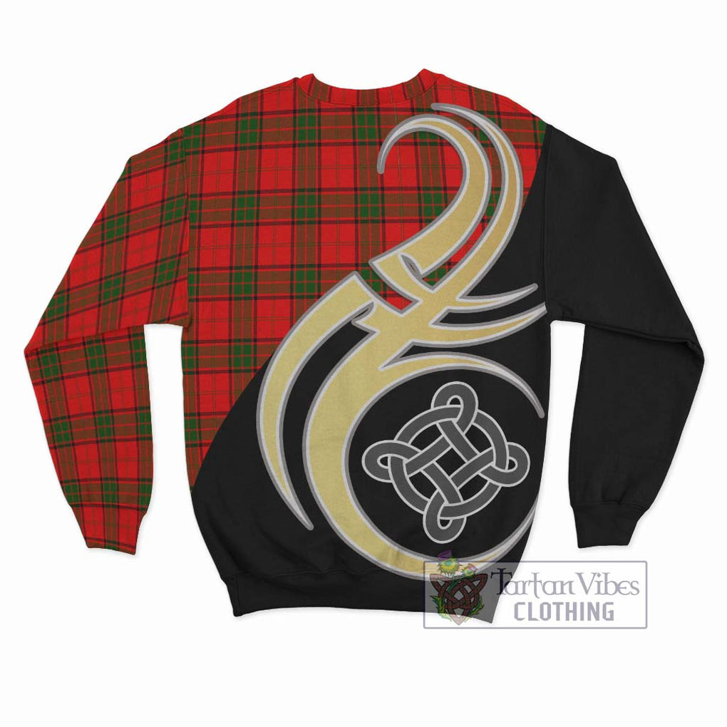 Adair Tartan Sweatshirt with Family Crest and Celtic Symbol Style - Tartan Vibes Clothing