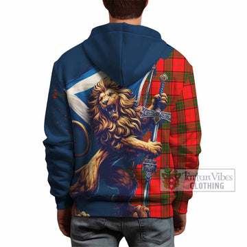 Adair Tartan Family Crest Hoodie with Scottish Majestic Lion