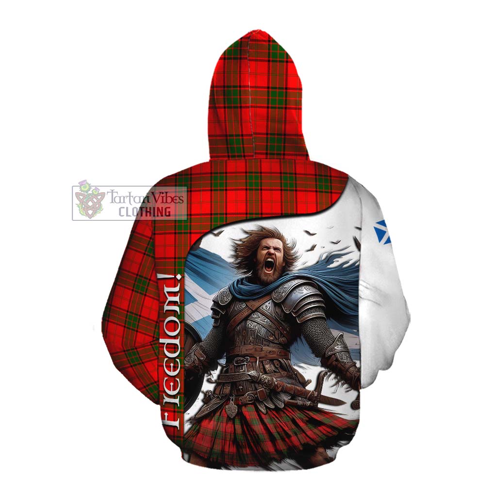 Tartan Vibes Clothing Adair Crest Tartan Cotton Hoodie Inspired by the Freedom of Scottish Warrior