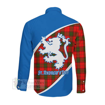 Adair Family Crest Tartan Long Sleeve Button Shirt Celebrate Saint Andrew's Day in Style