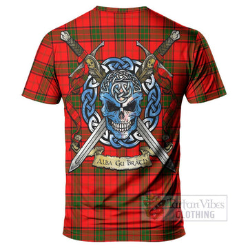 Adair Tartan T-Shirt with Family Crest Celtic Skull Style