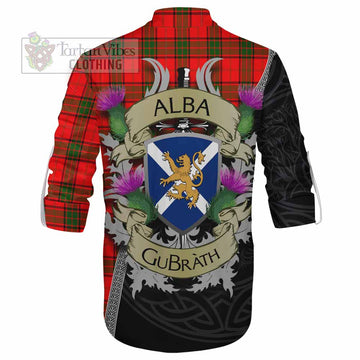 Adair Tartan Family Crest Ghillie Kilt Shirt Lion Rampant Royal Thistle Shield Celtic Inspired - Tartan Vibes Clothing