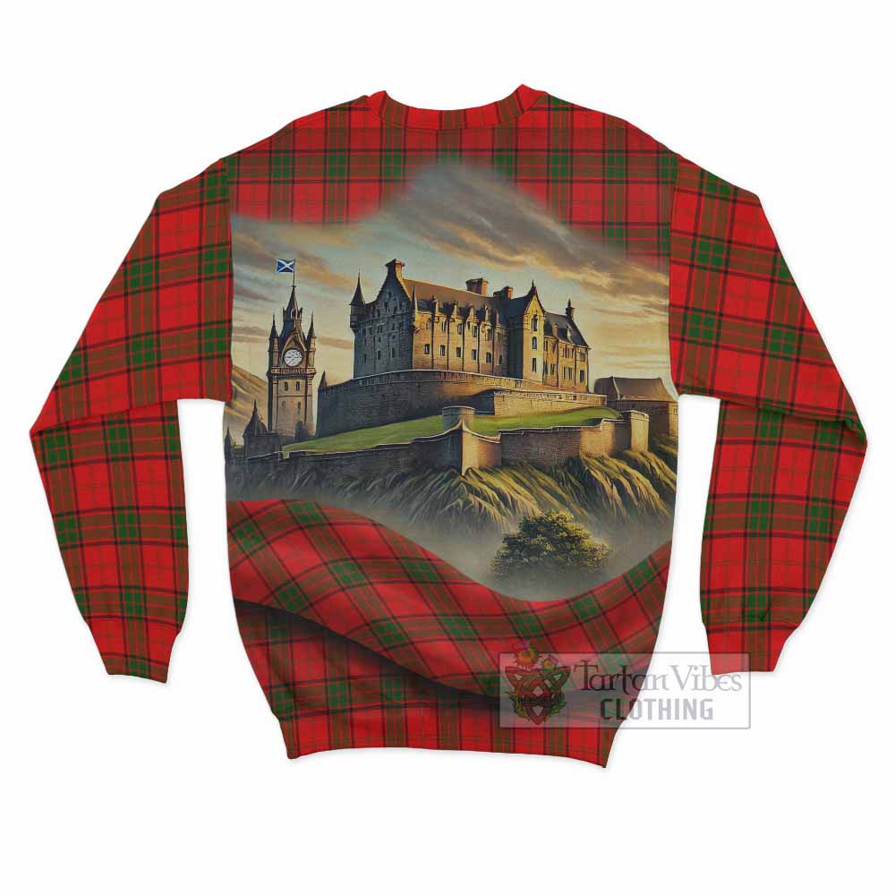 Adair Tartan Family Crest Sweatshirt with Scottish Ancient Castle Style - Tartan Vibes Clothing