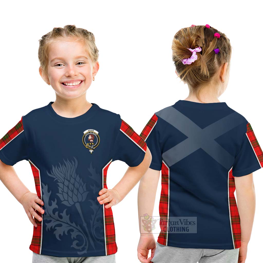 Tartan Vibes Clothing Adair Tartan Kid T-Shirt with Family Crest and Scottish Thistle Vibes Sport Style