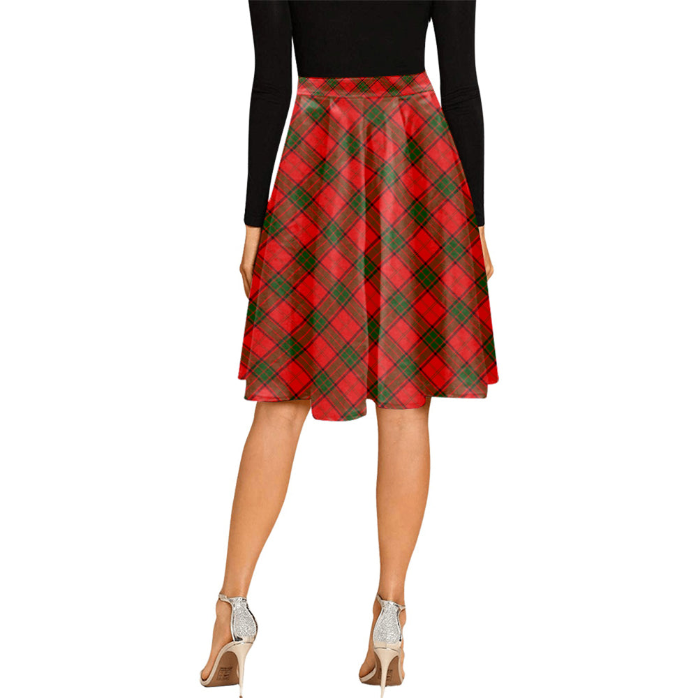 Adair Tartan Melete Pleated Midi Skirt - Tartanvibesclothing