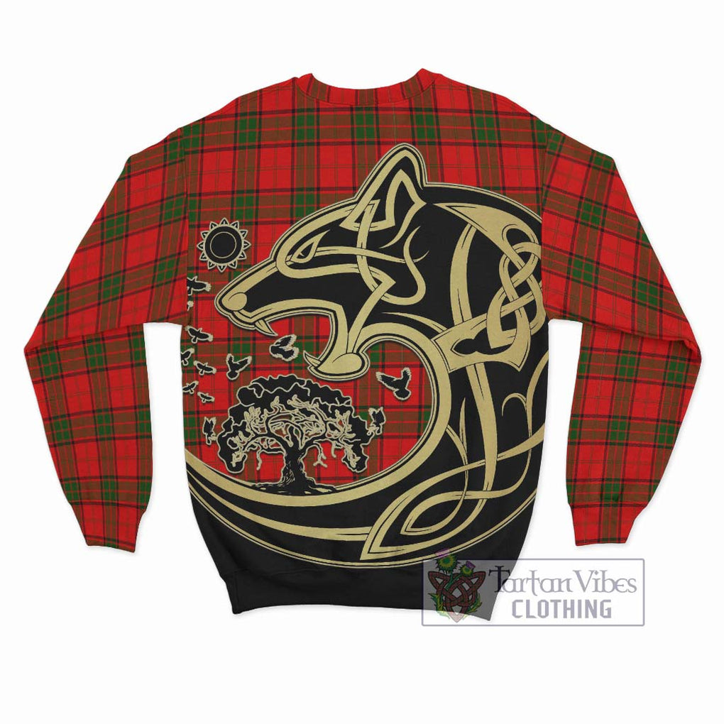 Adair Tartan Sweatshirt with Family Crest Celtic Wolf Style - Tartan Vibes Clothing