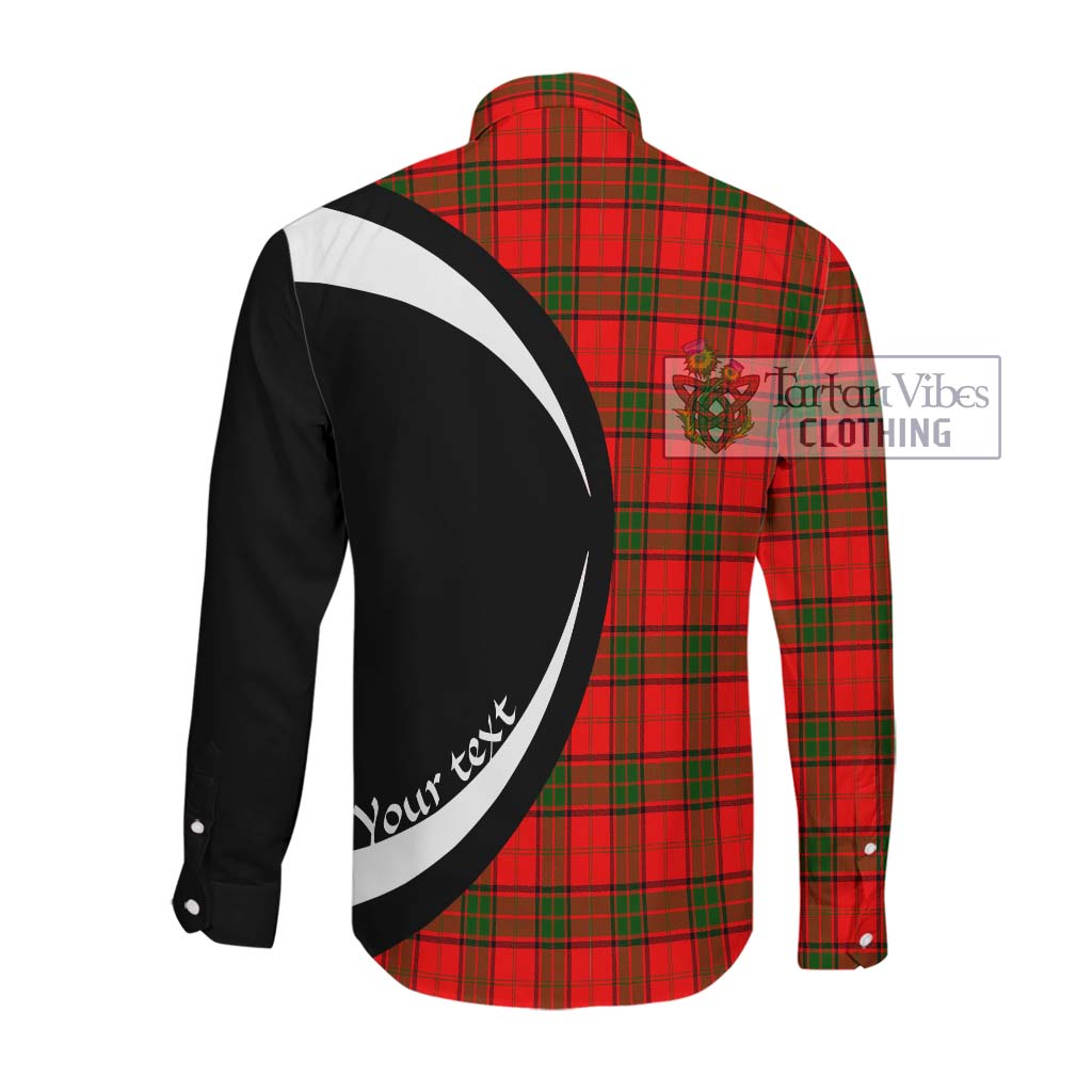 Adair Tartan Long Sleeve Button Up with Family Crest Circle Style Men's Shirt - Tartan Vibes Clothing