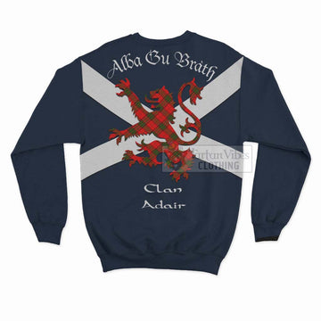 Adair Tartan Lion Rampant Sweatshirt  Proudly Display Your Heritage with Alba Gu Brath and Clan Name