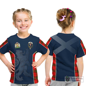 Adair Tartan Kid T-Shirt with Family Crest and Lion Rampant Vibes Sport Style