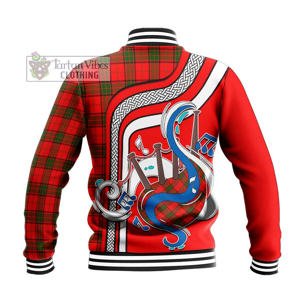 Tartan Vibes Clothing Adair Tartan Baseball Jacket with Epic Bagpipe Style