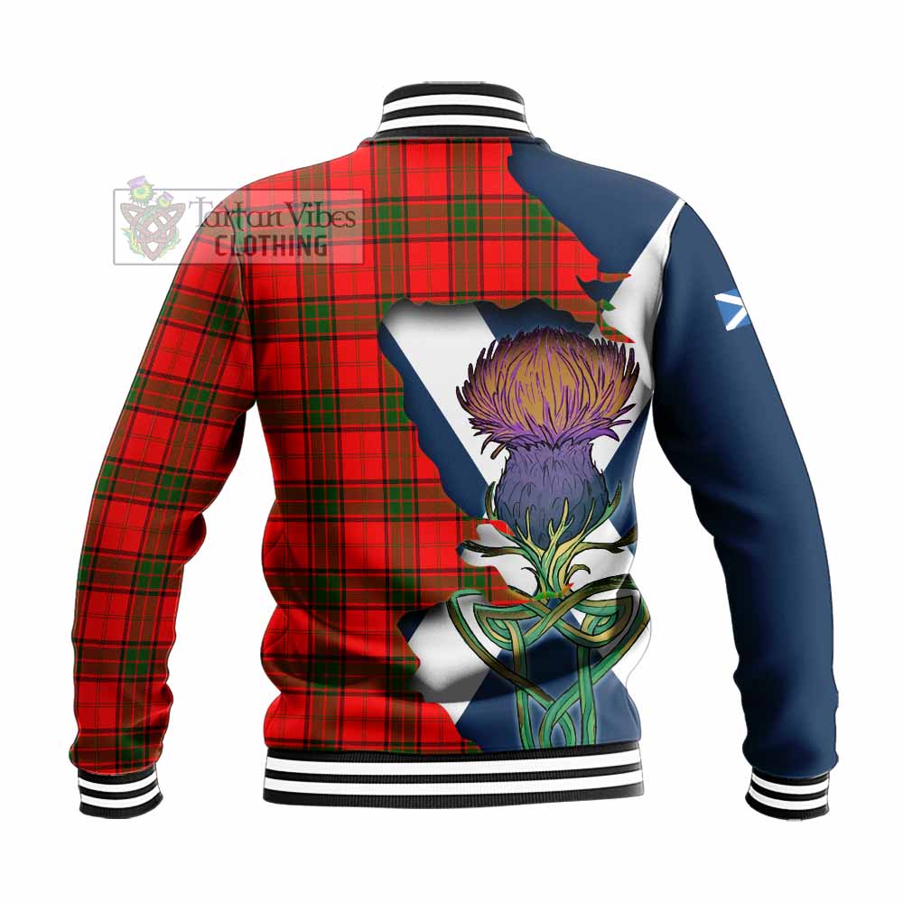 Adair Tartan Family Crest Baseball Jacket Scottish Thistle Celtic Inspired - Tartan Vibes Clothing