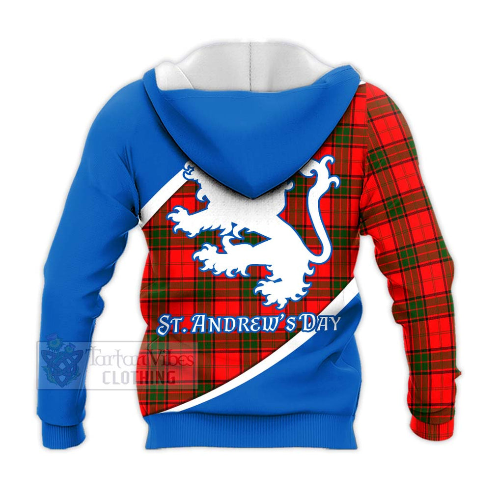 Tartan Vibes Clothing Adair Family Crest Tartan Knitted Hoodie Celebrate Saint Andrew's Day in Style