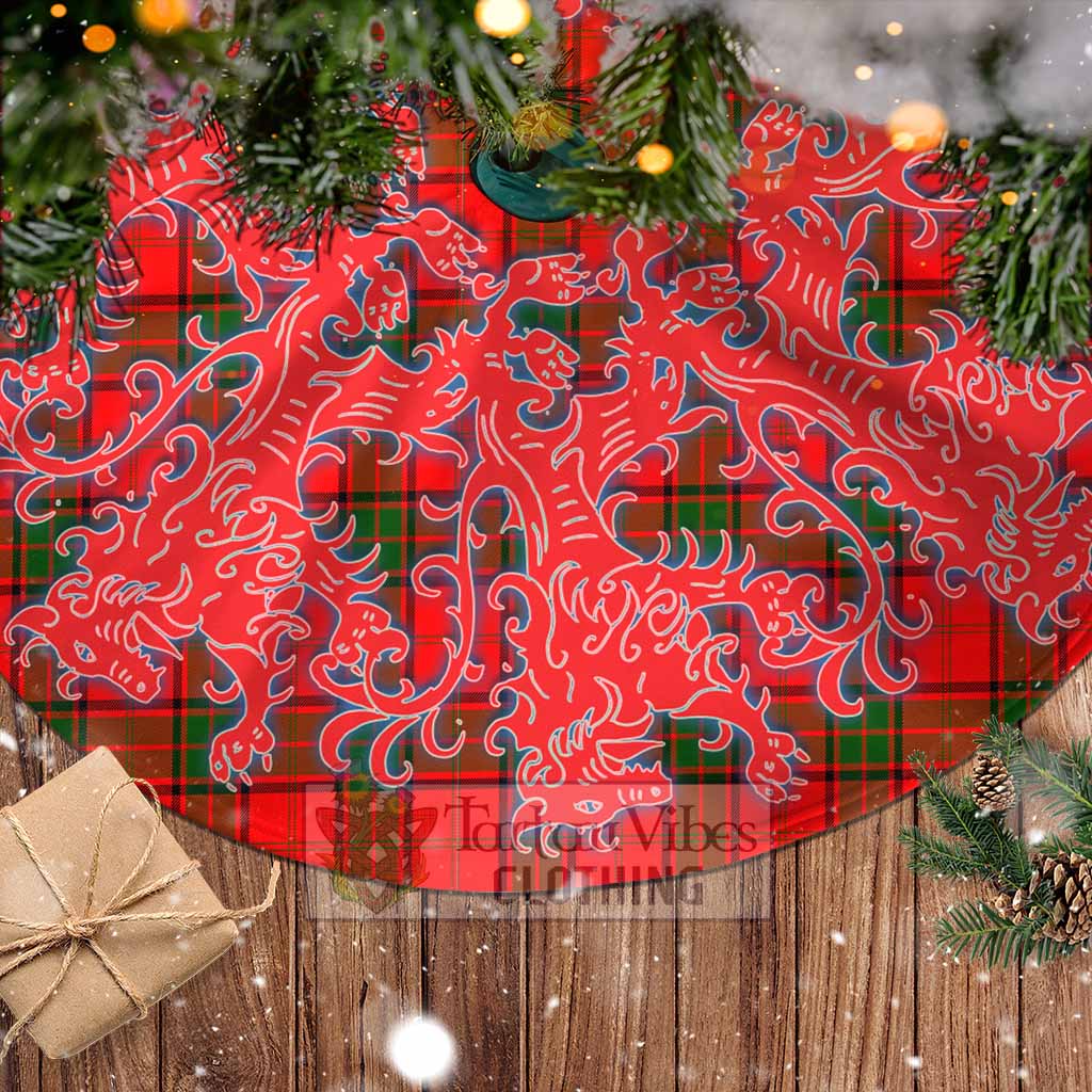 Tartan Vibes Clothing Adair Tartan Christmas Tree Skirt Lion Rampant Style