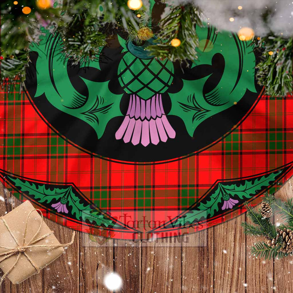 Tartan Vibes Clothing Adair Tartan Christmas Tree Skirt Scottish Thistle Style