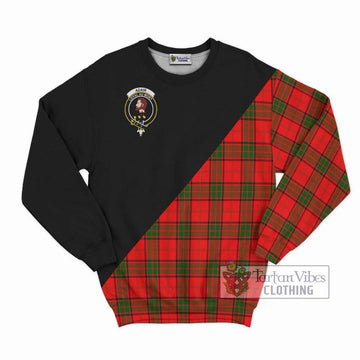 Adair Tartan Sweatshirt with Family Crest and Military Logo Style