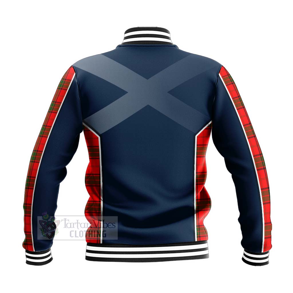 Tartan Vibes Clothing Adair Tartan Baseball Jacket with Family Crest and Scottish Thistle Vibes Sport Style