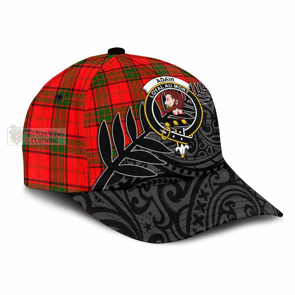 Tartan Vibes Clothing Adair Tartan Classic Cap with New Zealand Silver Fern Half Style