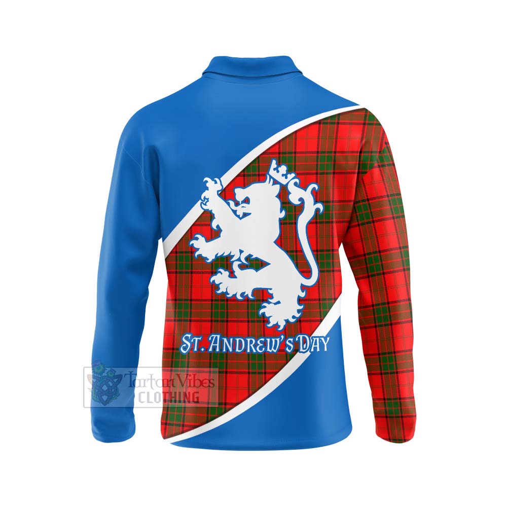 Tartan Vibes Clothing Adair Family Crest Tartan Long Sleeve Polo Shirt Celebrate Saint Andrew's Day in Style