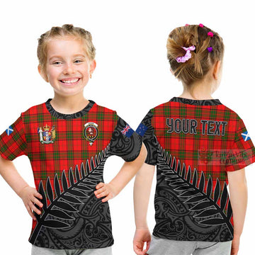 Adair Crest Tartan Kid T-Shirt with New Zealand Silver Fern Half Style