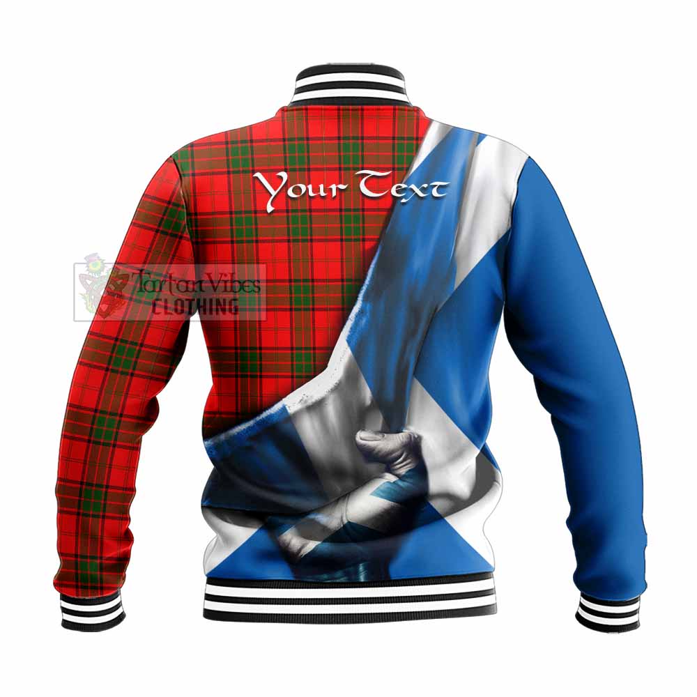 Tartan Vibes Clothing Adair Tartan Baseball Jacket with Family Crest Scotland Patriotic Style