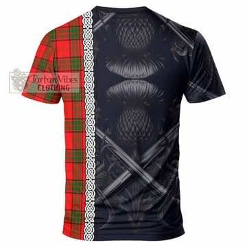 Adair Tartan T-Shirt with Family Crest Cross Sword Thistle Celtic Vibes