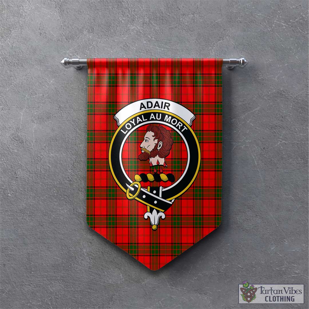 Tartan Vibes Clothing Adair Tartan Gonfalon, Tartan Banner with Family Crest