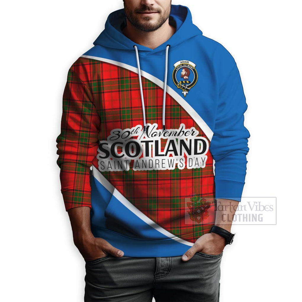 Tartan Vibes Clothing Adair Family Crest Tartan Hoodie Celebrate Saint Andrew's Day in Style