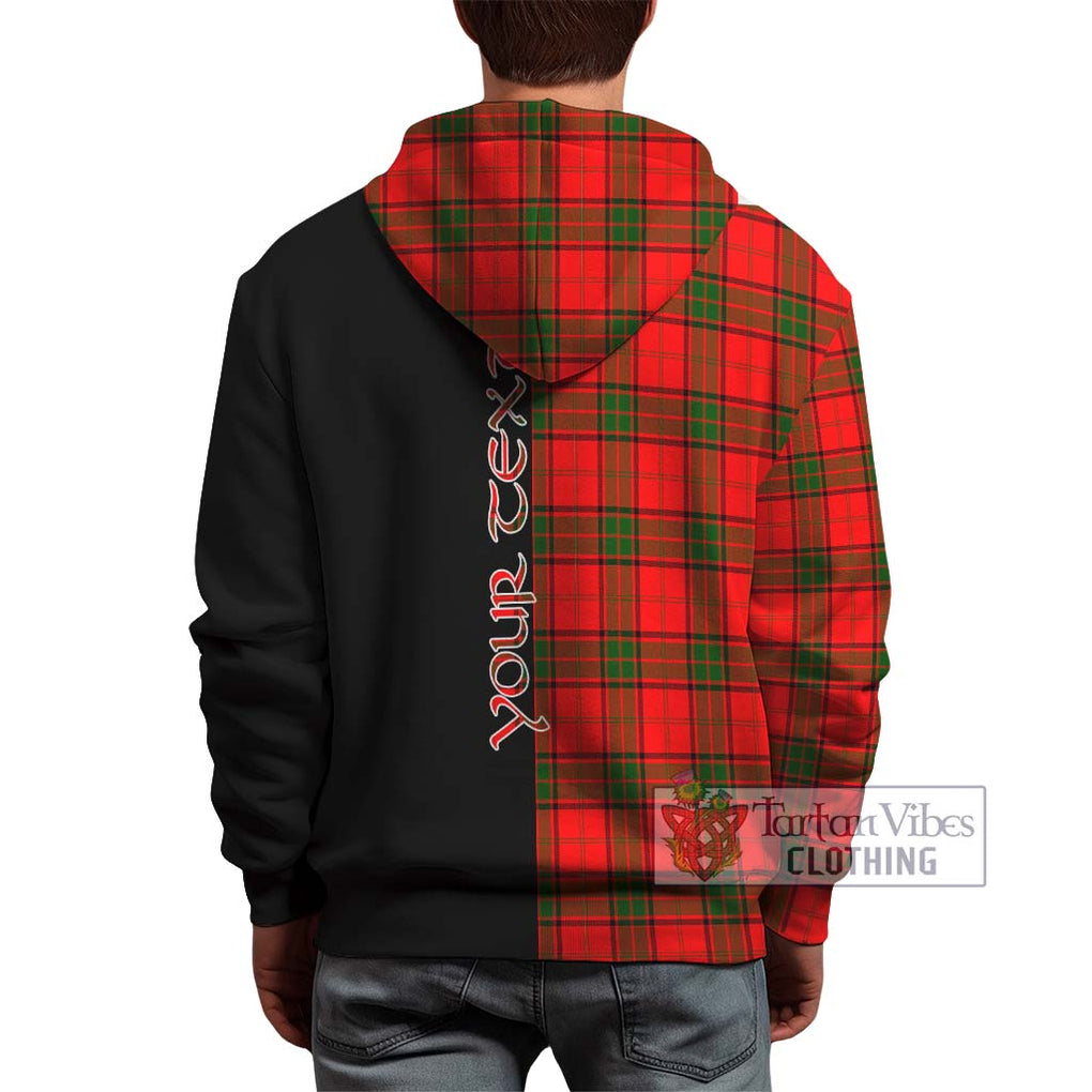 Adair Tartan Hoodie with Family Crest and Half Of Me Style - Tartanvibesclothing Shop