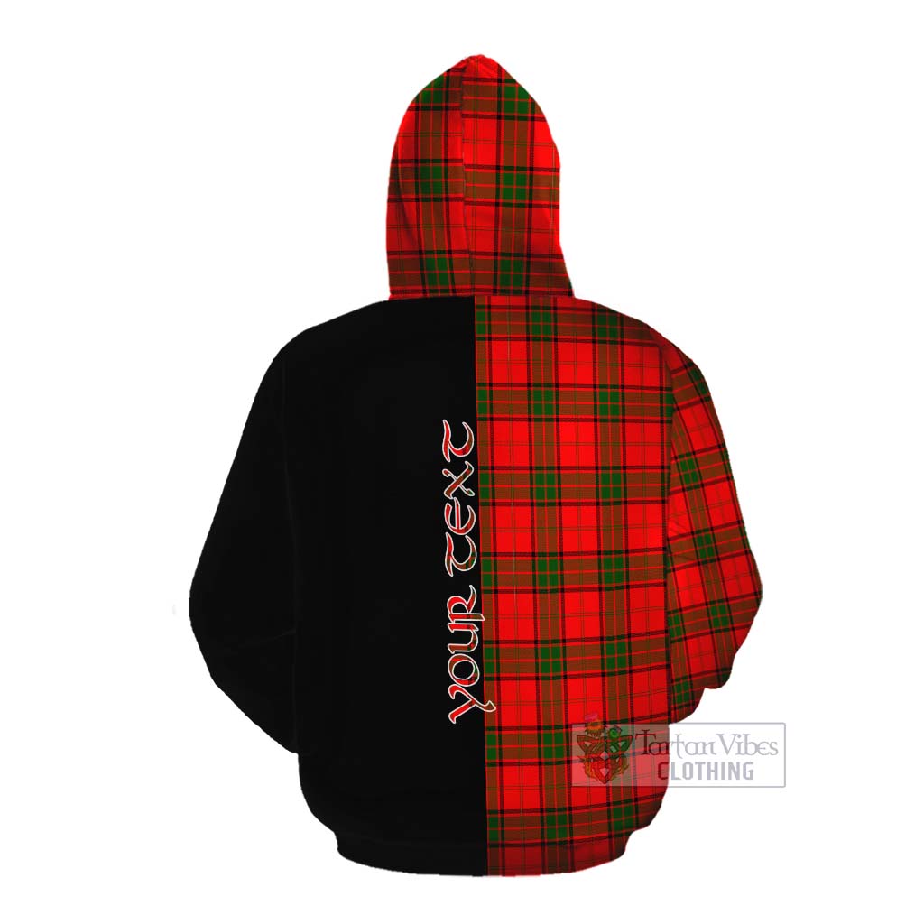 Tartan Vibes Clothing Adair Tartan Cotton Hoodie with Family Crest and Half Of Me Style