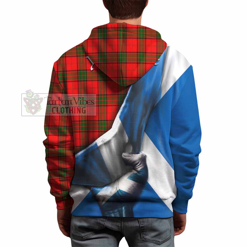 Tartan Vibes Clothing Adair Tartan Hoodie with Family Crest Scotland Patriotic Style