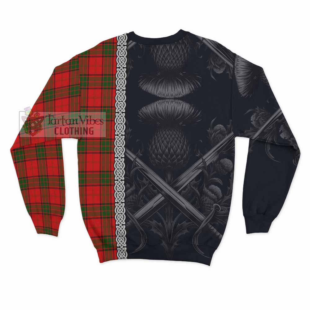 Tartan Vibes Clothing Adair Tartan Sweatshirt with Family Crest Cross Sword Thistle Celtic Vibes