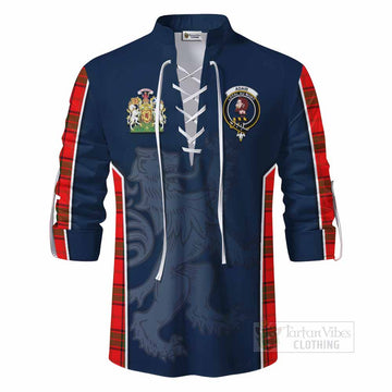 Adair Tartan Ghillie Kilt Shirt with Family Crest and Lion Rampant Vibes Sport Style