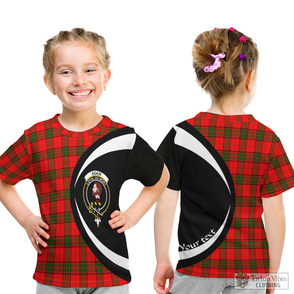 Adair Tartan Kid T-Shirt with Family Crest Circle Style - Tartan Vibes Clothing