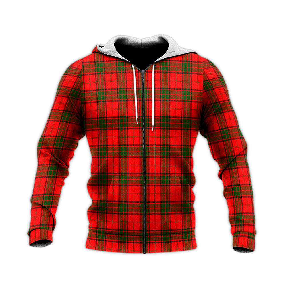 Adair Tartan Knitted Hoodie Unisex Knitted Zip Hoodie - Tartanvibesclothing