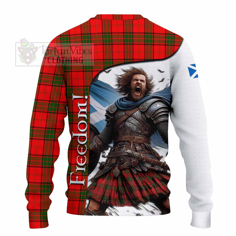 Tartan Vibes Clothing Adair Crest Tartan Knitted Sweater Inspired by the Freedom of Scottish Warrior