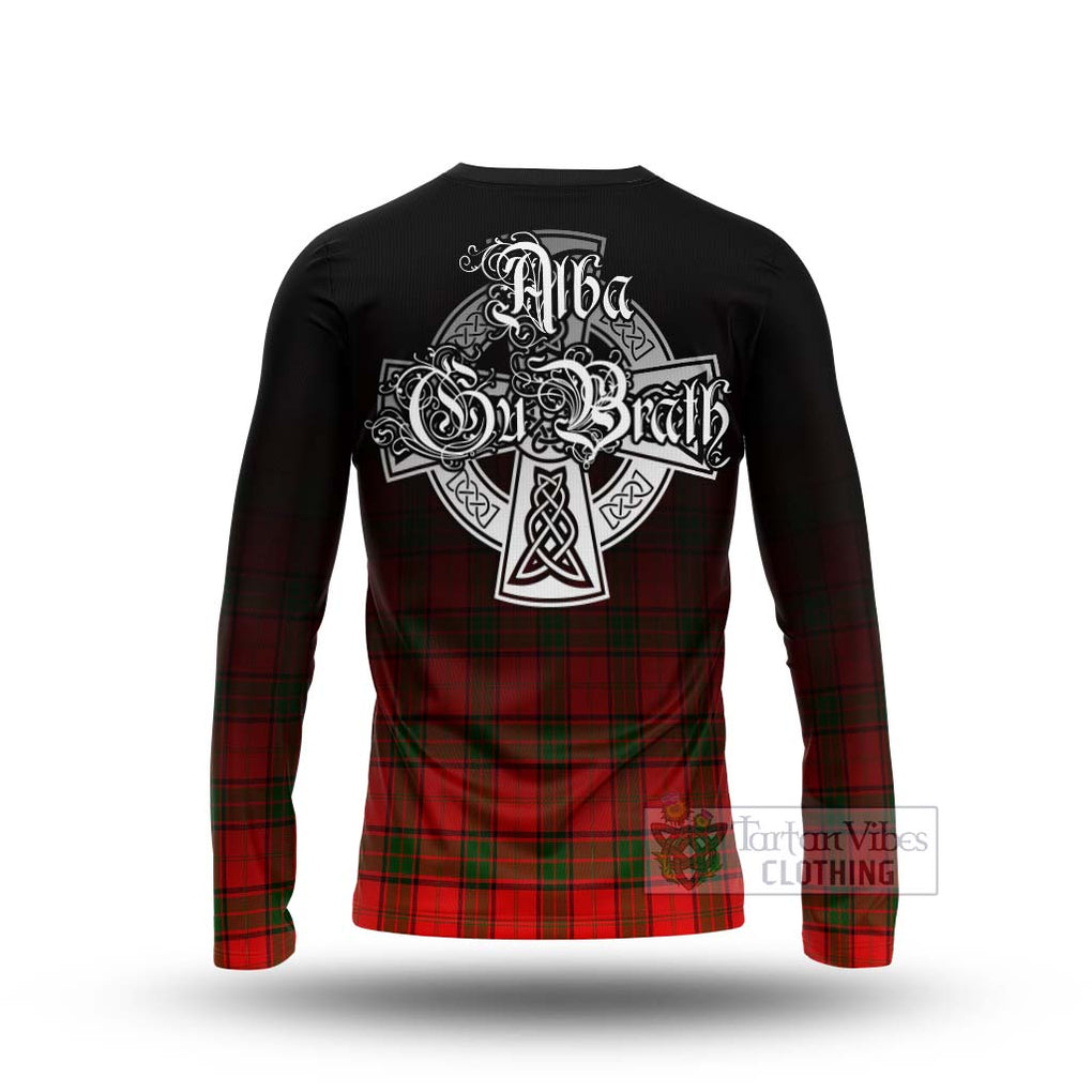 Tartan Vibes Clothing Adair Tartan Long Sleeve T-Shirt Featuring Alba Gu Brath Family Crest Celtic Inspired