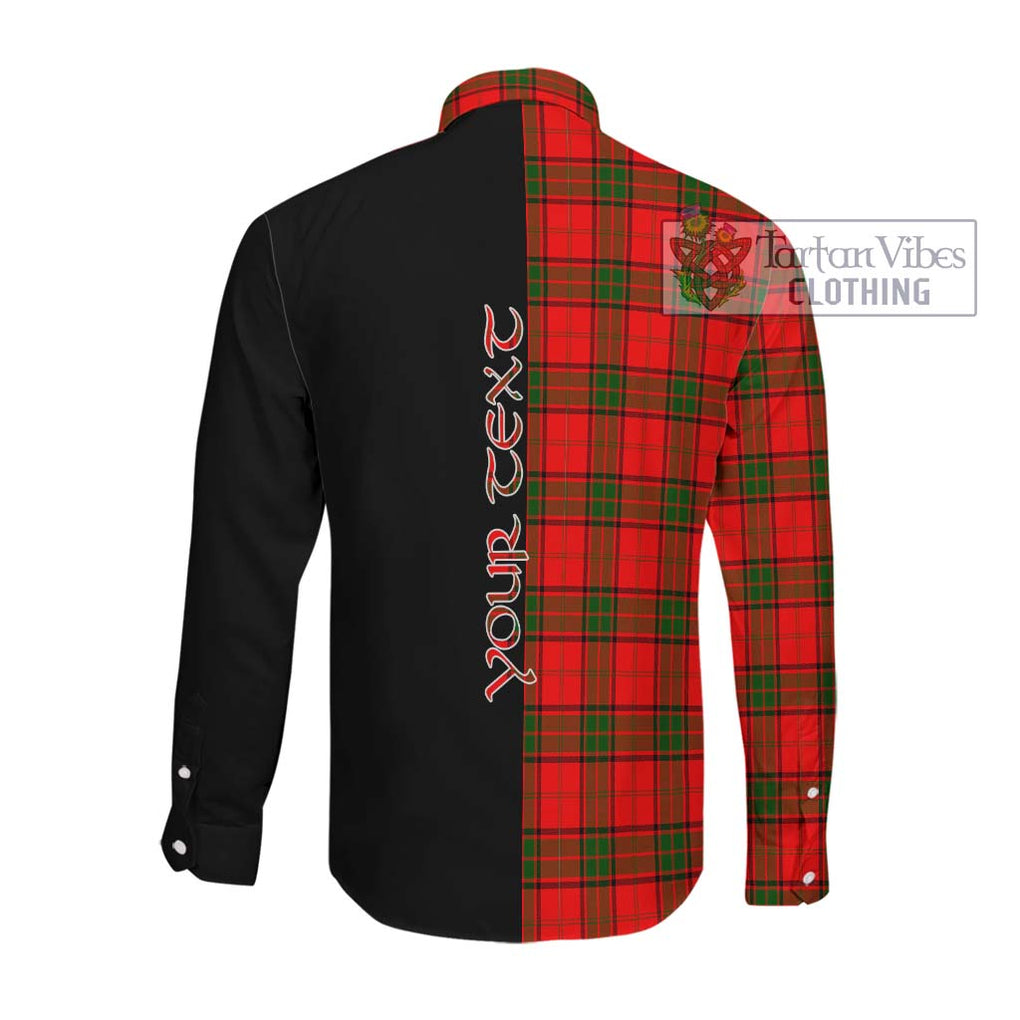 Adair Tartan Long Sleeve Button Shirt with Family Crest and Half Of Me Style Men's Shirt - Tartanvibesclothing Shop