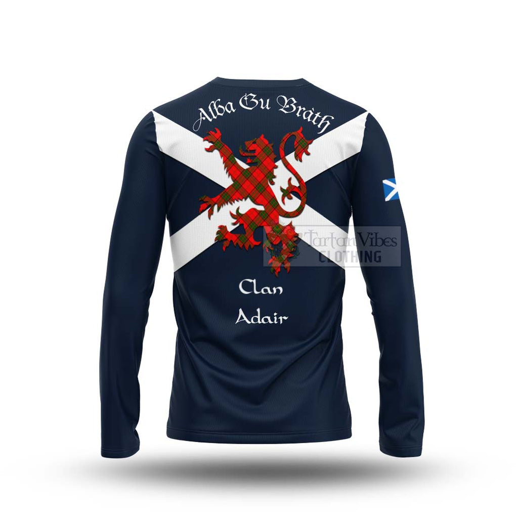 Tartan Vibes Clothing Adair Tartan Lion Rampant Long Sleeve T-Shirt – Proudly Display Your Heritage with Alba Gu Brath and Clan Name