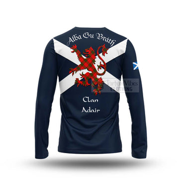 Adair Tartan Lion Rampant Long Sleeve T-Shirt  Proudly Display Your Heritage with Alba Gu Brath and Clan Name