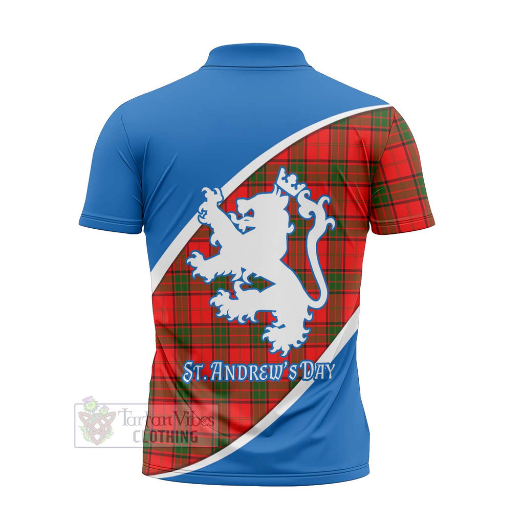 Tartan Vibes Clothing Adair Family Crest Tartan Zipper Polo Shirt Celebrate Saint Andrew's Day in Style