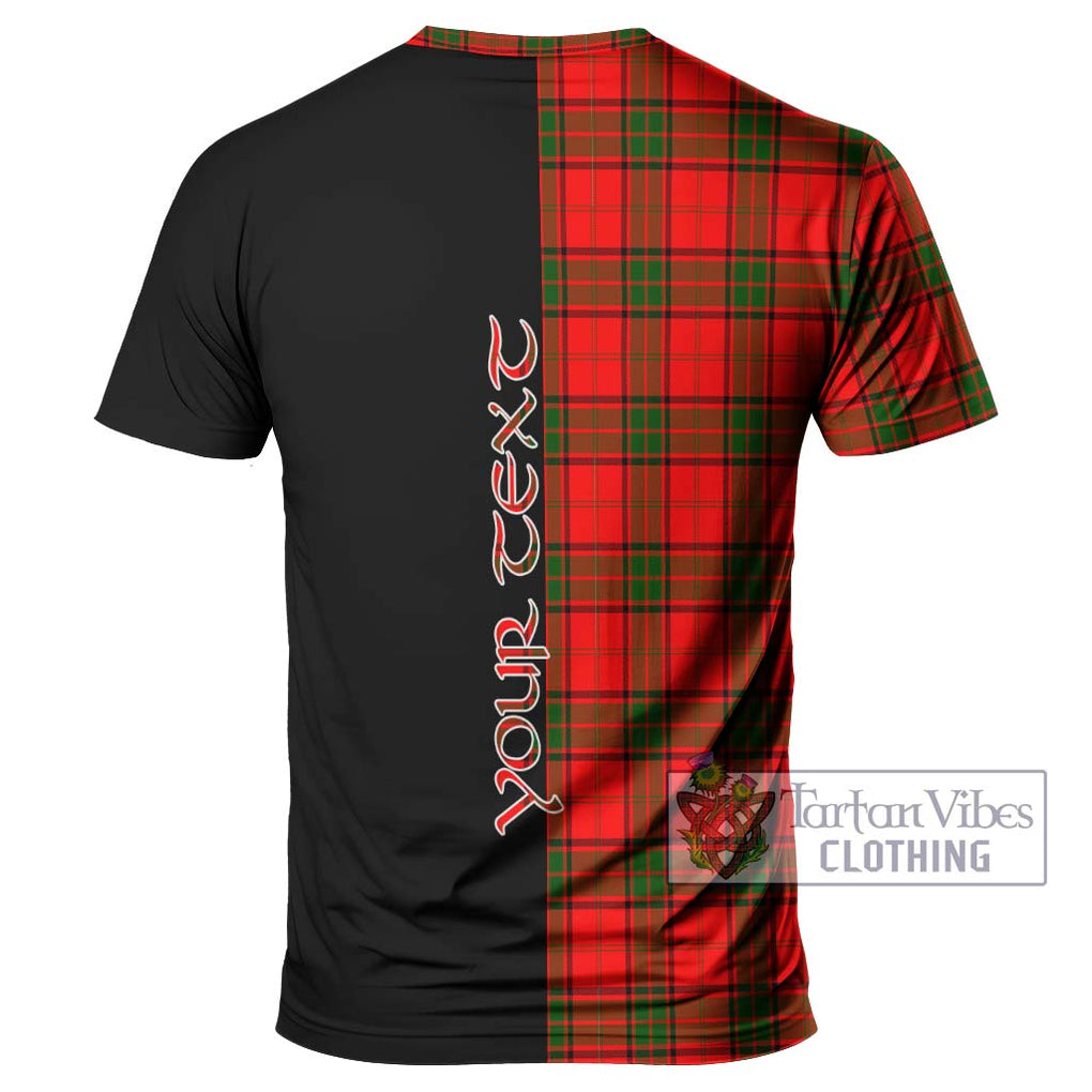 Adair Tartan T-Shirt with Family Crest and Half Of Me Style - Tartanvibesclothing Shop