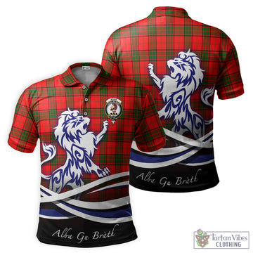 Adair Tartan Polo Shirt with Alba Gu Brath Regal Lion Emblem